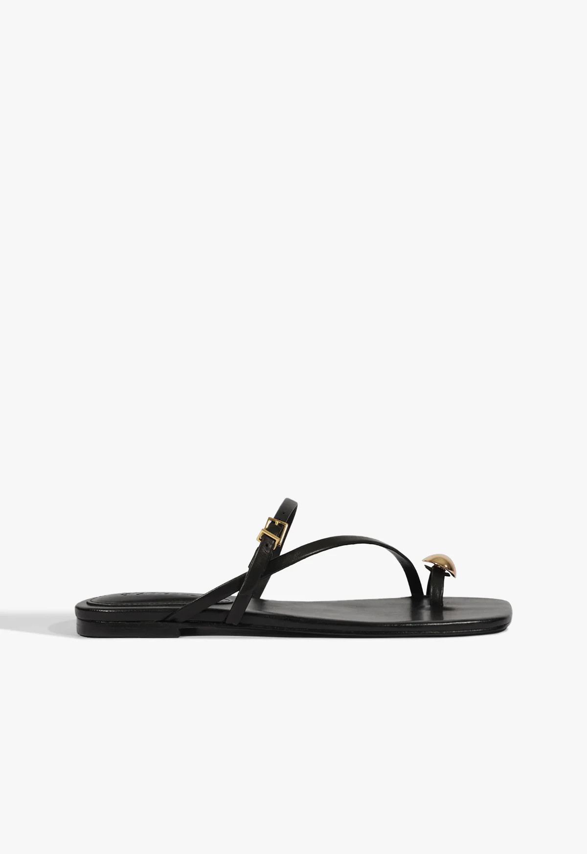 Elysa Flat Sandal | Black | Leather | Schutz (US)