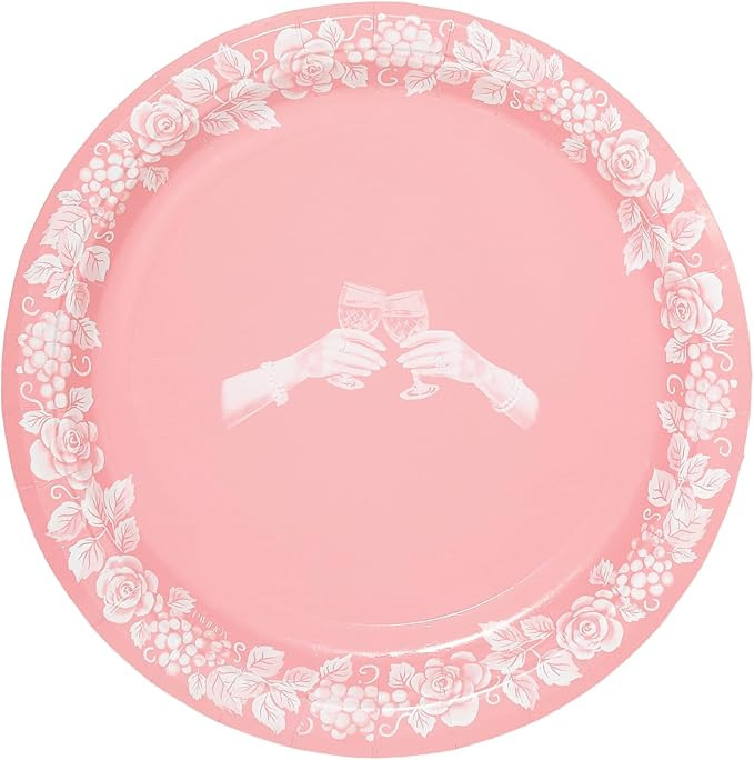 Set of 8 Disposable Paper Jasperware Inspired Wine Salad and Dessert Plate - Perfect for parties,... | Amazon (US)