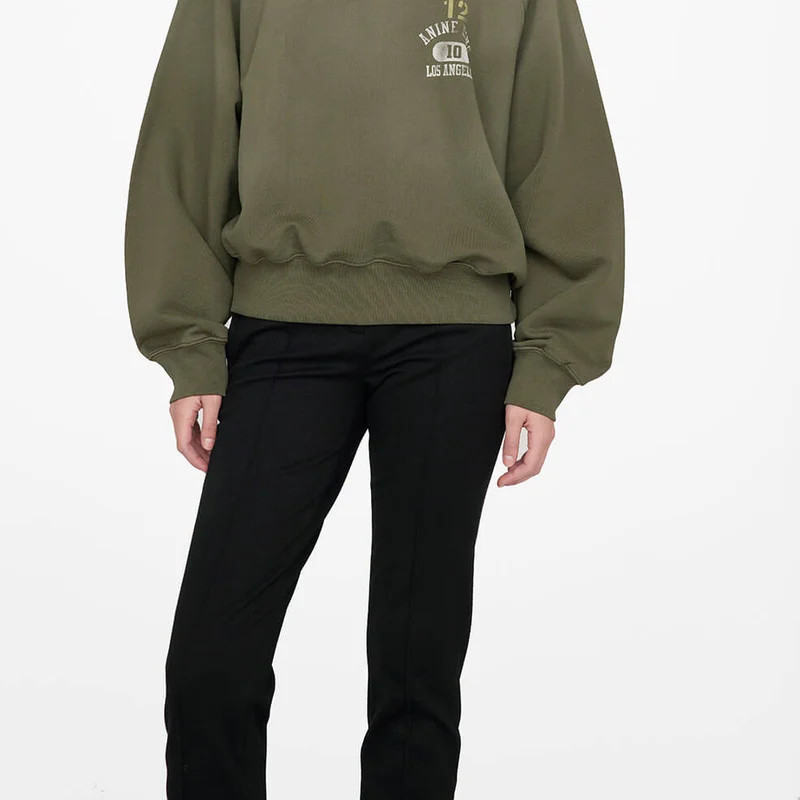 ANINE BING Archer Sweatshirt Army - Vintage Green - Green - XS | Verishop