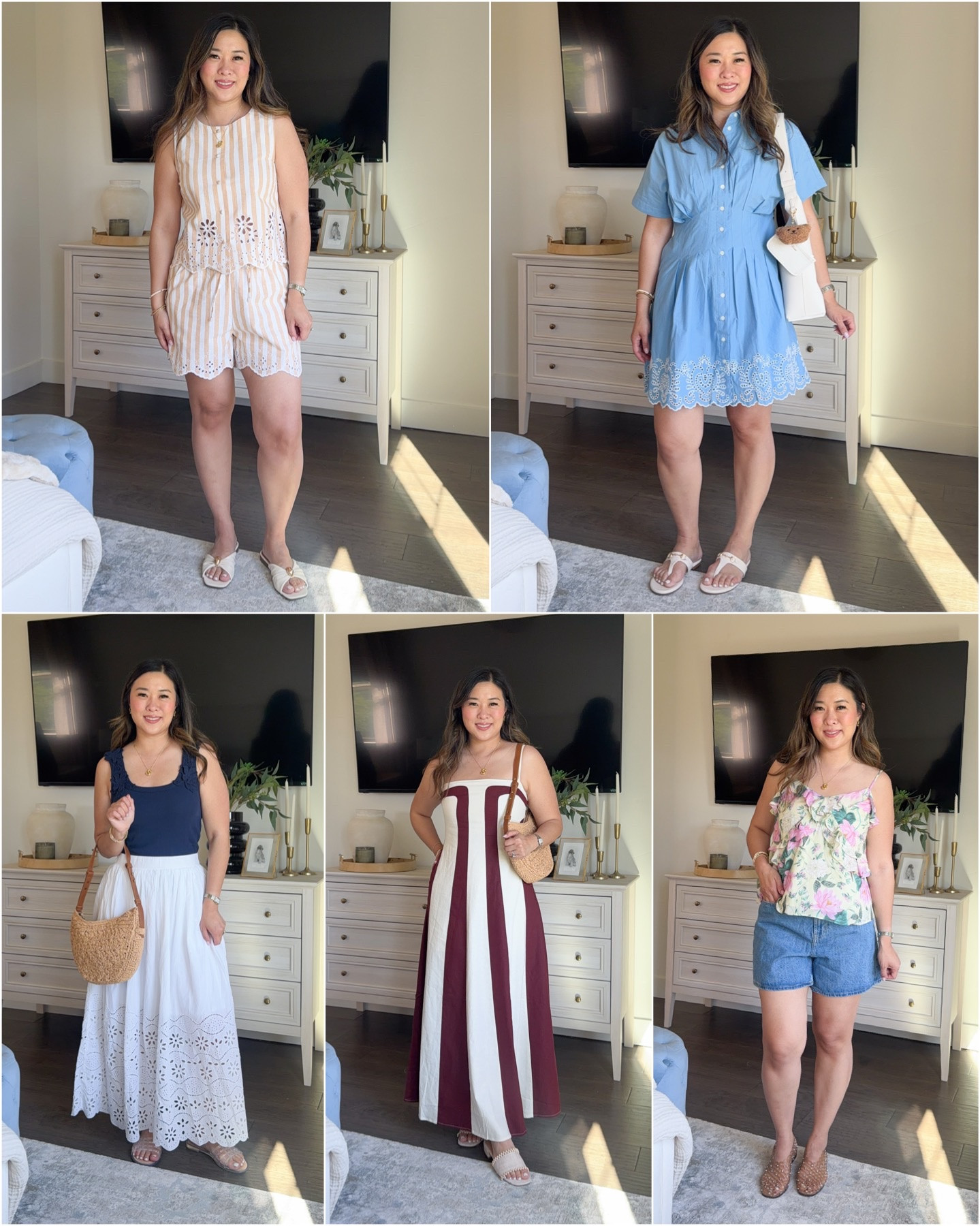 Macys summer outfit // matching set // maxi dress // white maxi skirt // floral tank and shorts 

Striped Tank: S Shorts: M Blue Dress: S Tank: S White Skirt: S Brown Stripe Dress: S Floral Tan: S

#LTKootd #LTKSeasonal #LTKPetite