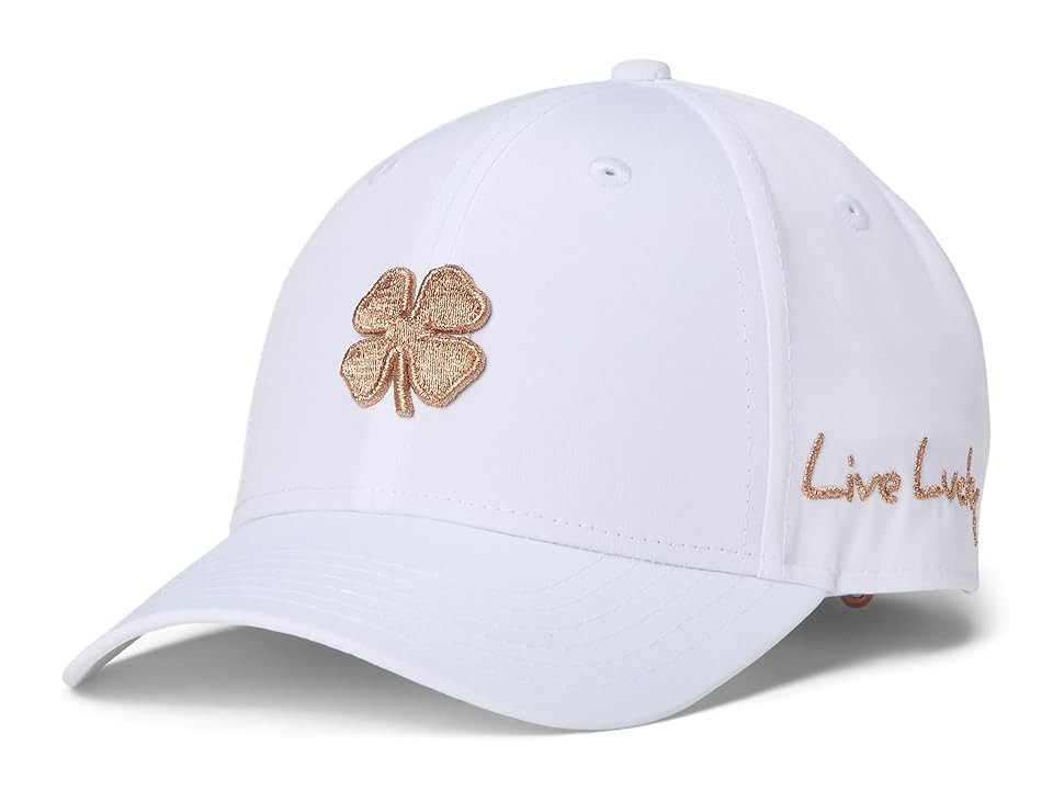 Black Clover Hollywood 1 Adjustable Women's Hat Baseball Caps White Women's Hat/3d Metallic Rose Gold Clover, Polyester | Zappos