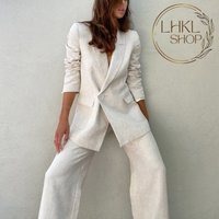 Womens Linen Blazer, Relax Fit Jacket, Loose Coat, Suit Set, Oversized Workwear | Etsy (US)