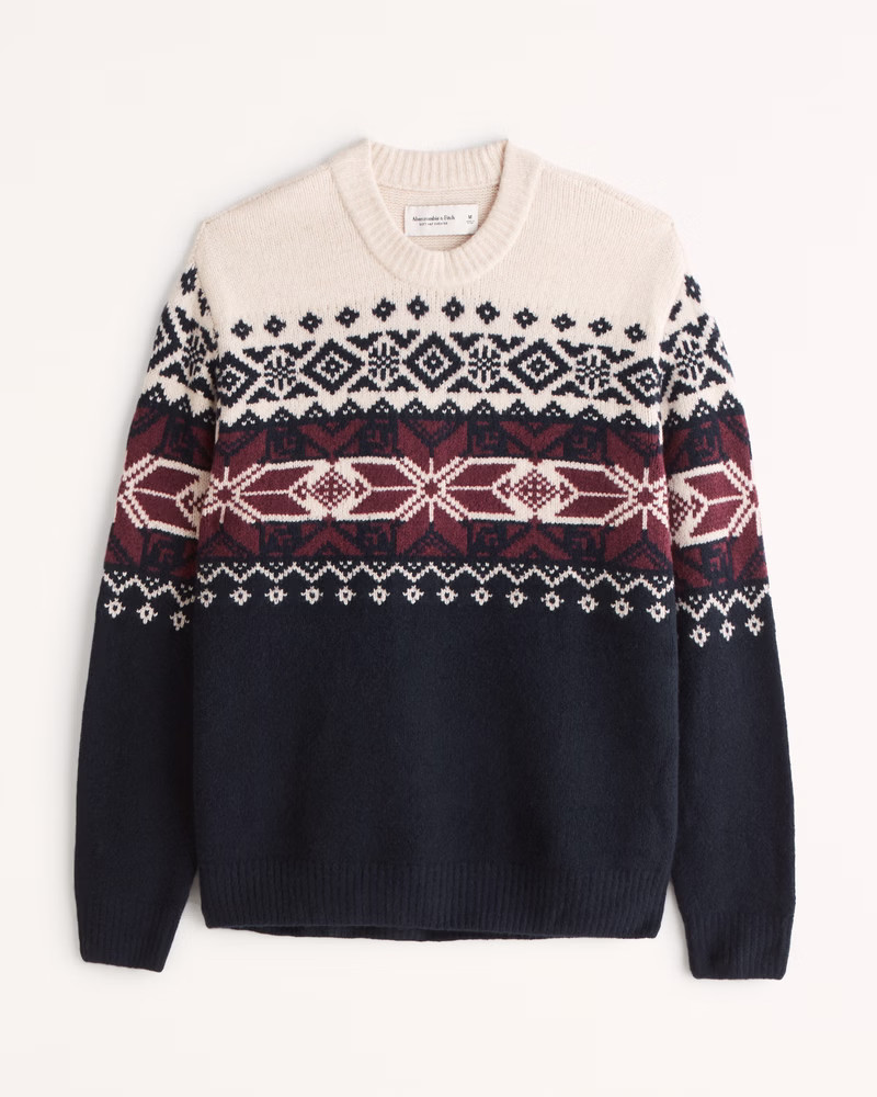 Holiday Pattern Crew Sweater | Abercrombie & Fitch (US)