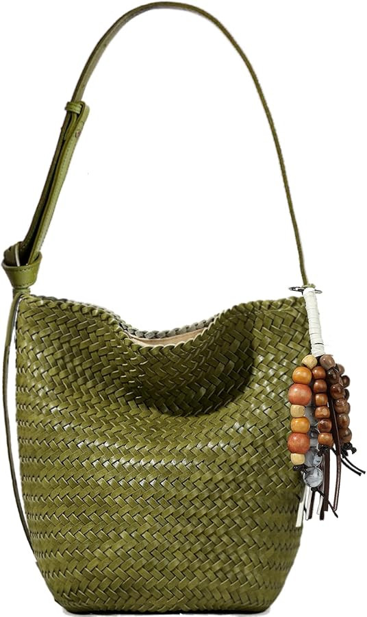 JINMANXUE Woven Tote Bag For Women, Female Handbag and Purses, Fashion Vegetable Basket Bag, Caus... | Amazon (US)