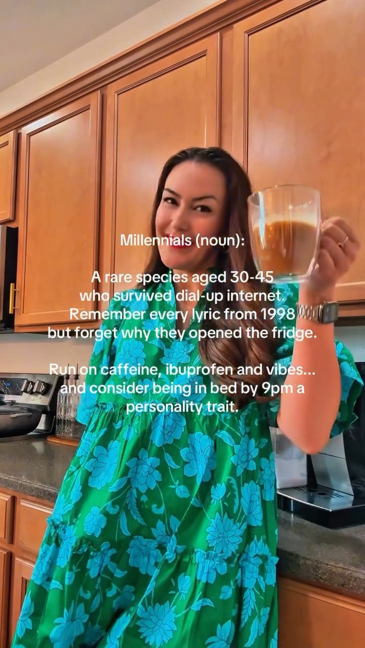 millennials.

a slightly chaotic but highly functional generation.

powered by coffee, good outfits and early nights.

survived dial up internet, text message limits and caffeinated four lokos.

honestly just trying to figure out how to be an adult while still feeling like a teenager.

drop a 🩷 if you can relate.