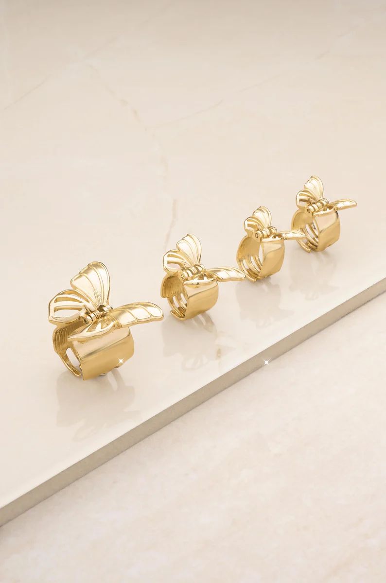 Flight of the Butterfly Golden Clip Set | Ettika