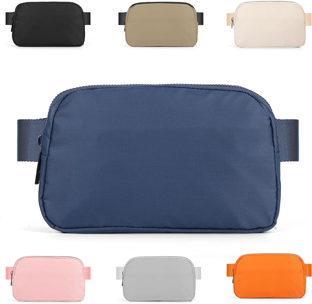 ZPN Mini Fanny Pack Blue Belt Bag for Women and Men, Fashionable Waterproof Waist Pack with Adjus... | Amazon (US)