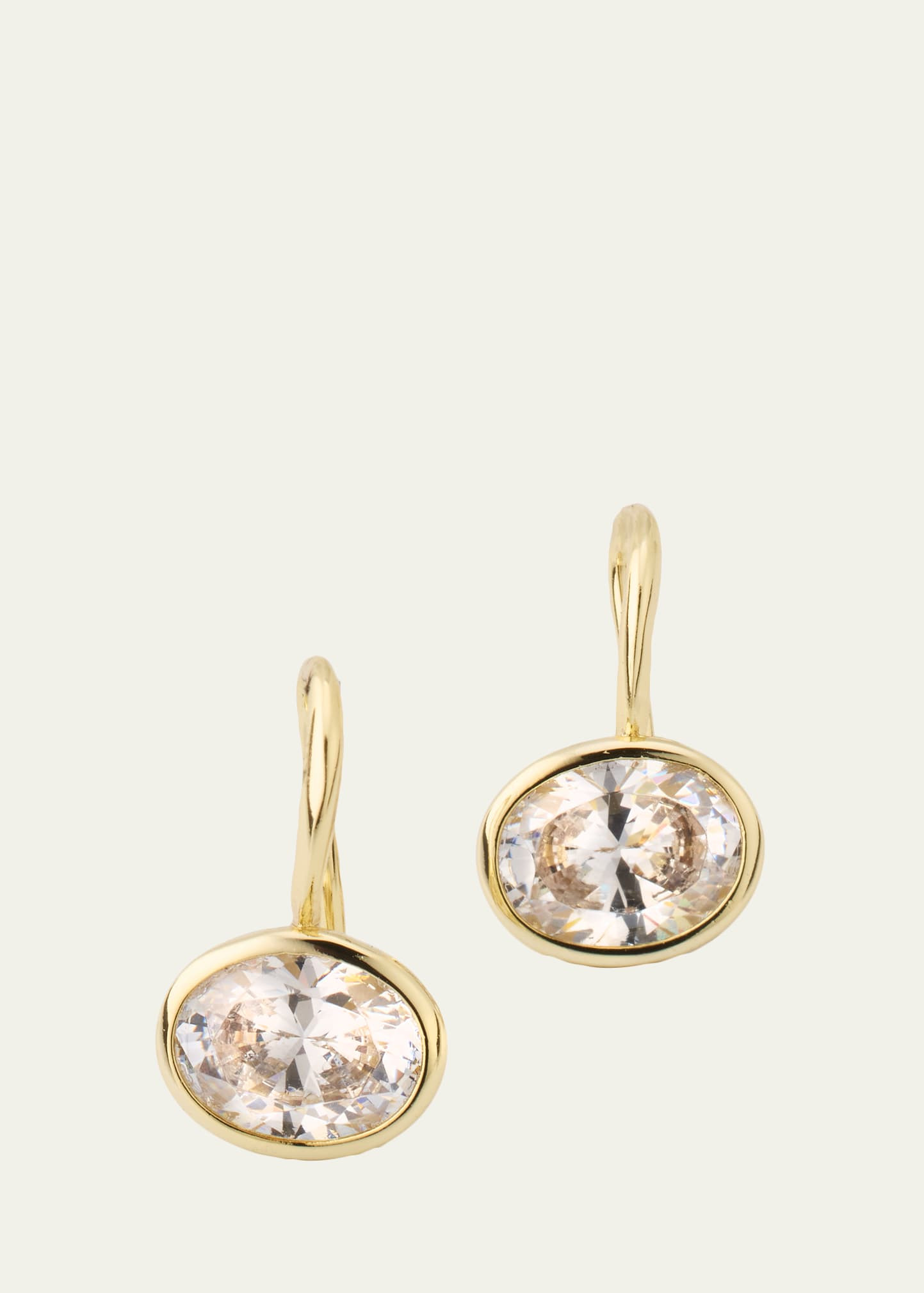 Shashi East to West Bezel French Hook Earrings | Bergdorf Goodman
