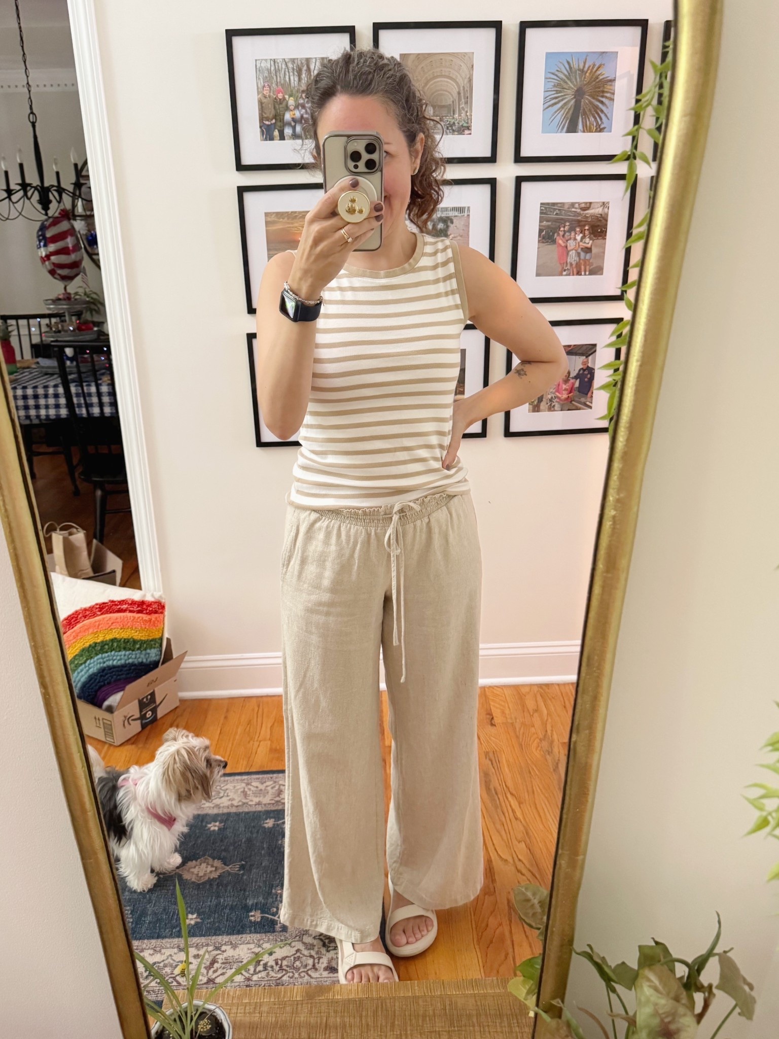Cozy summer outfit. I’ve had these Tevas a few summers now and they are the best! These linen pants have softened after a few washes. Now super cozy!

#LTKOver40 #LTKSummerEdit #LTKSeasonal