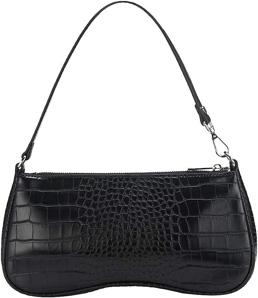 JW PEI 90s Shoulder Bag for Women Vegan Leather Crocodile Purse Classic Clutch Handbag | Amazon (US)