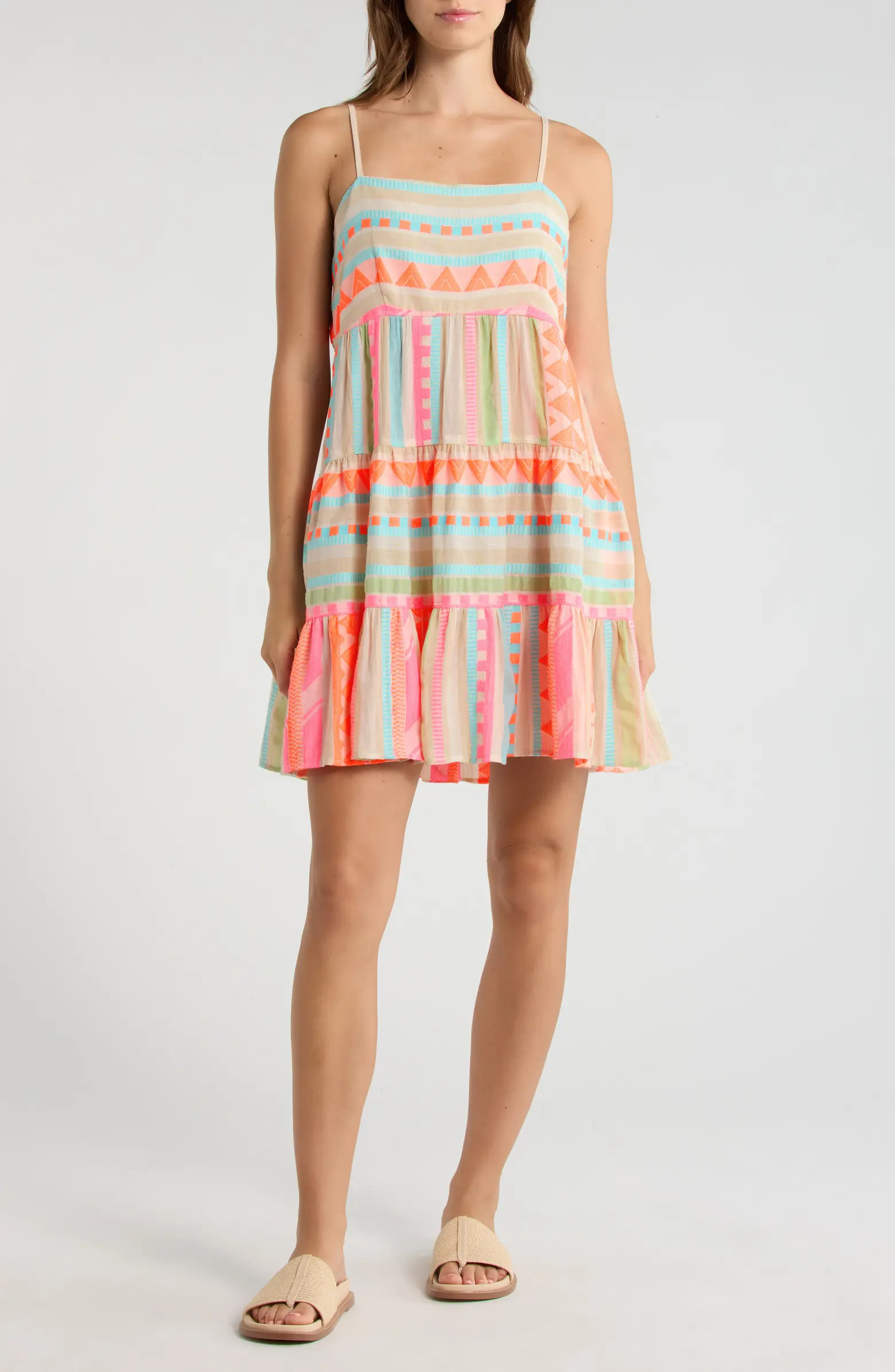 Tiered Cotton Cover-Up Dress | Nordstrom