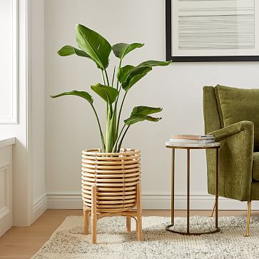 Adobe Rattan Planter | West Elm (US)