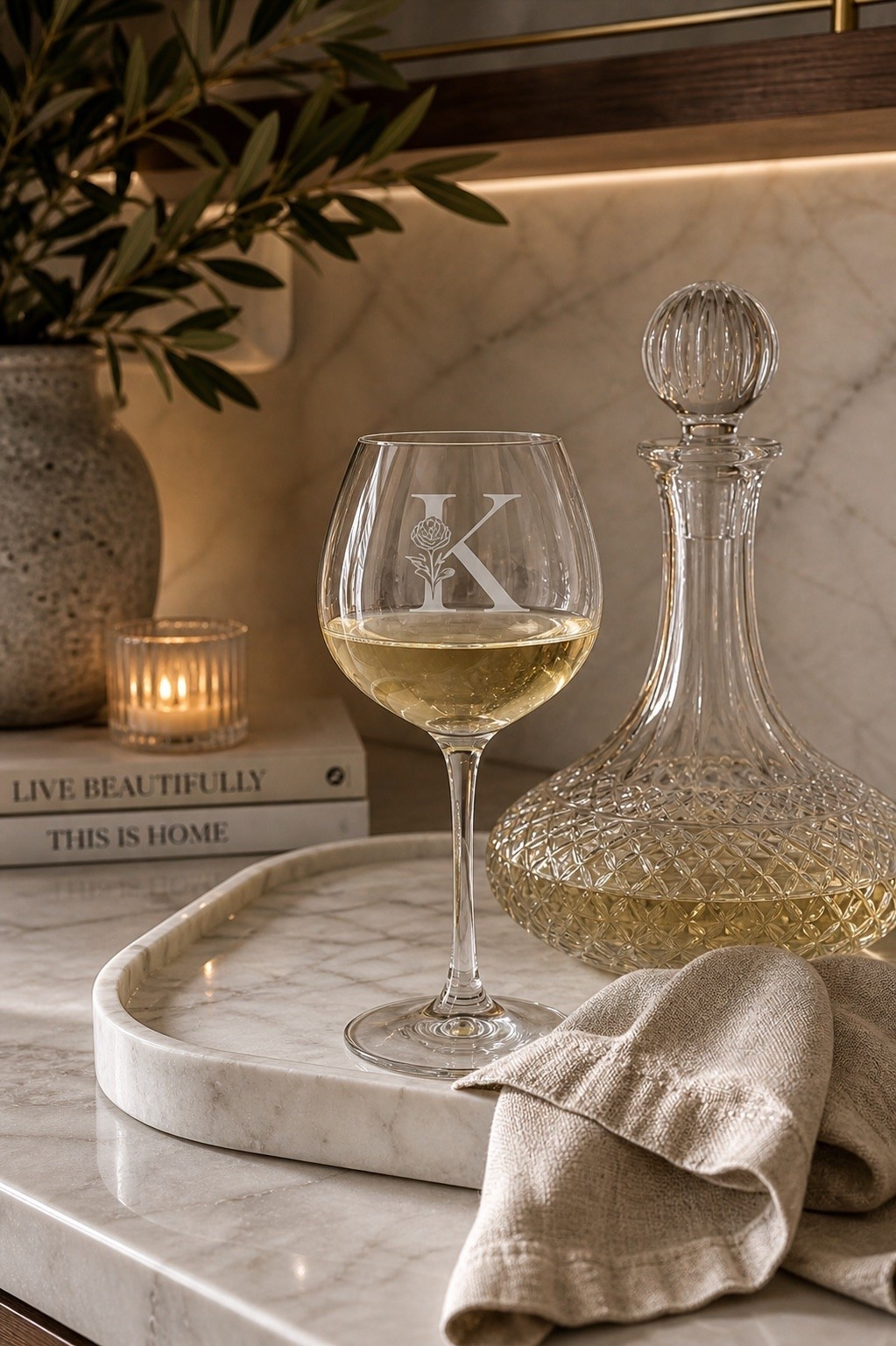Personalized Wine Glass + Crystal Decanter Gift Idea for Mother’s Day

This set is such a beautiful way to elevate a simple moment… the personalized wine glass with the delicate floral detail paired with this stunning crystal decanter instantly makes any wet bar or countertop feel styled and special. I love how it looks layered on a marble tray with a soft linen for that cozy, high-end feel. It’s one of those pieces that feels thoughtful, functional, and pretty all at the same time—perfect for gifting or keeping 🤍

Follow @farmtotablecreations on Instagram for more home finds and styling ideas

#glassware #wineglass #homedecor #kitchenfinds #barware

wine glass | personalized glass | decanter | barware | wet bar styling | marble tray | linen napkin | home decor finds | amazon home | kitchen styling | countertop decor | hosting essentials | gift ideas | mothers day gift | neutral home | kitchen decor | glassware set | entertaining at home | bar cart styling | cozy home | modern home | home finds | neutral decor | hosting ideas | amazon finds

#LTKMothersDay #LTKfoodie #LTKSaleAlert