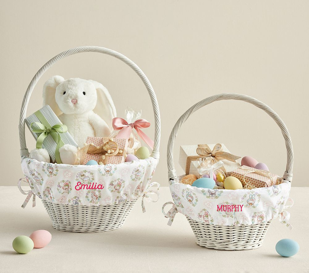 Hello Kitty® Allover Print Easter Basket Liners | Pottery Barn Kids