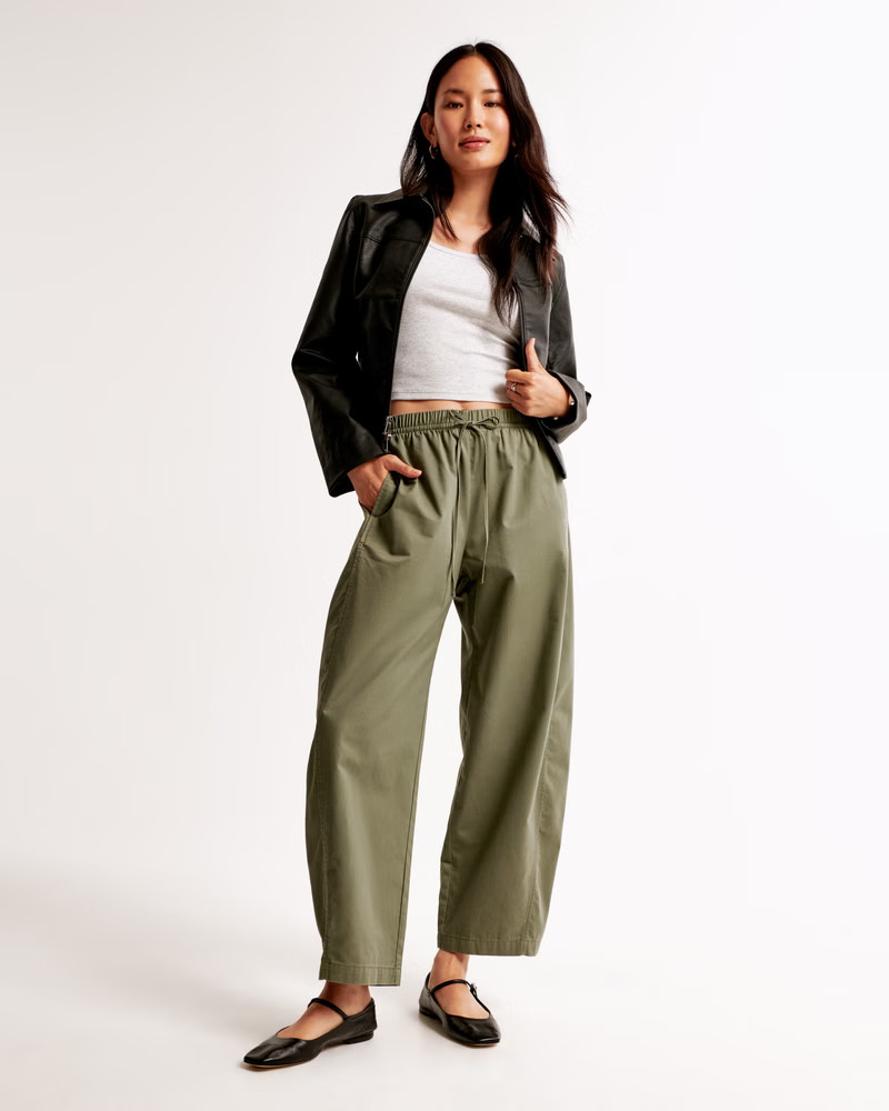 Women's Barrel Leg Pull-On Pant | Women's New Arrivals | Abercrombie.com | Abercrombie & Fitch (US)