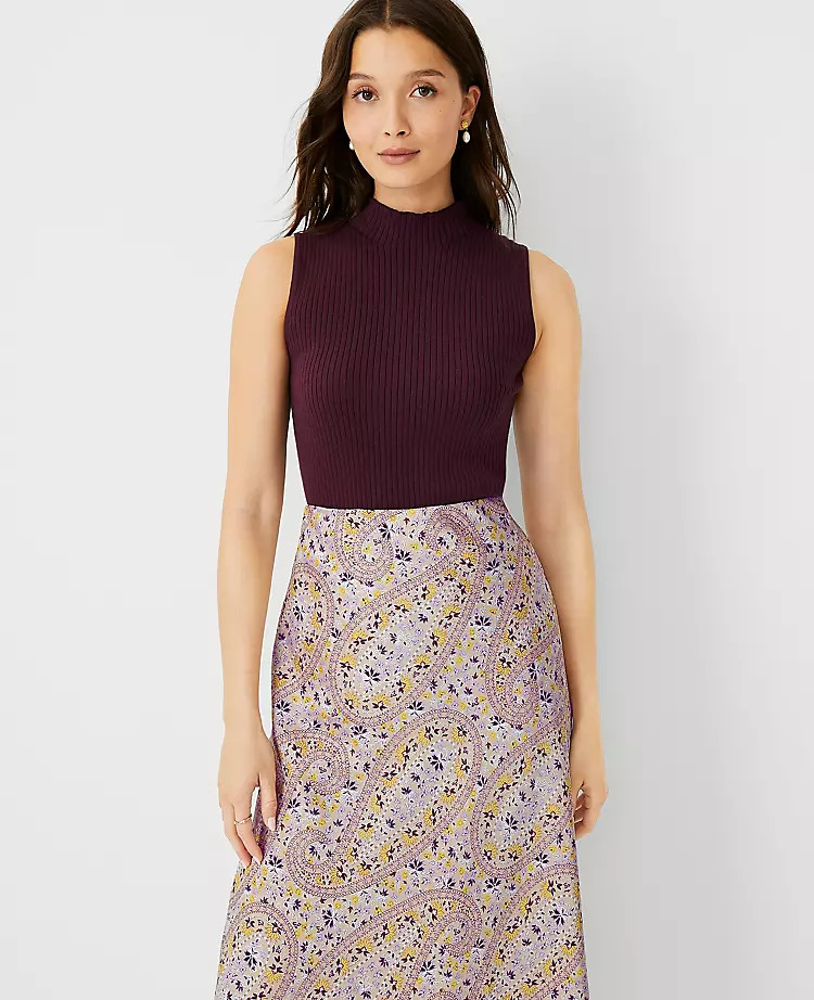 Ribbed Mock Neck Sweater Shell | Ann Taylor | Ann Taylor (US)