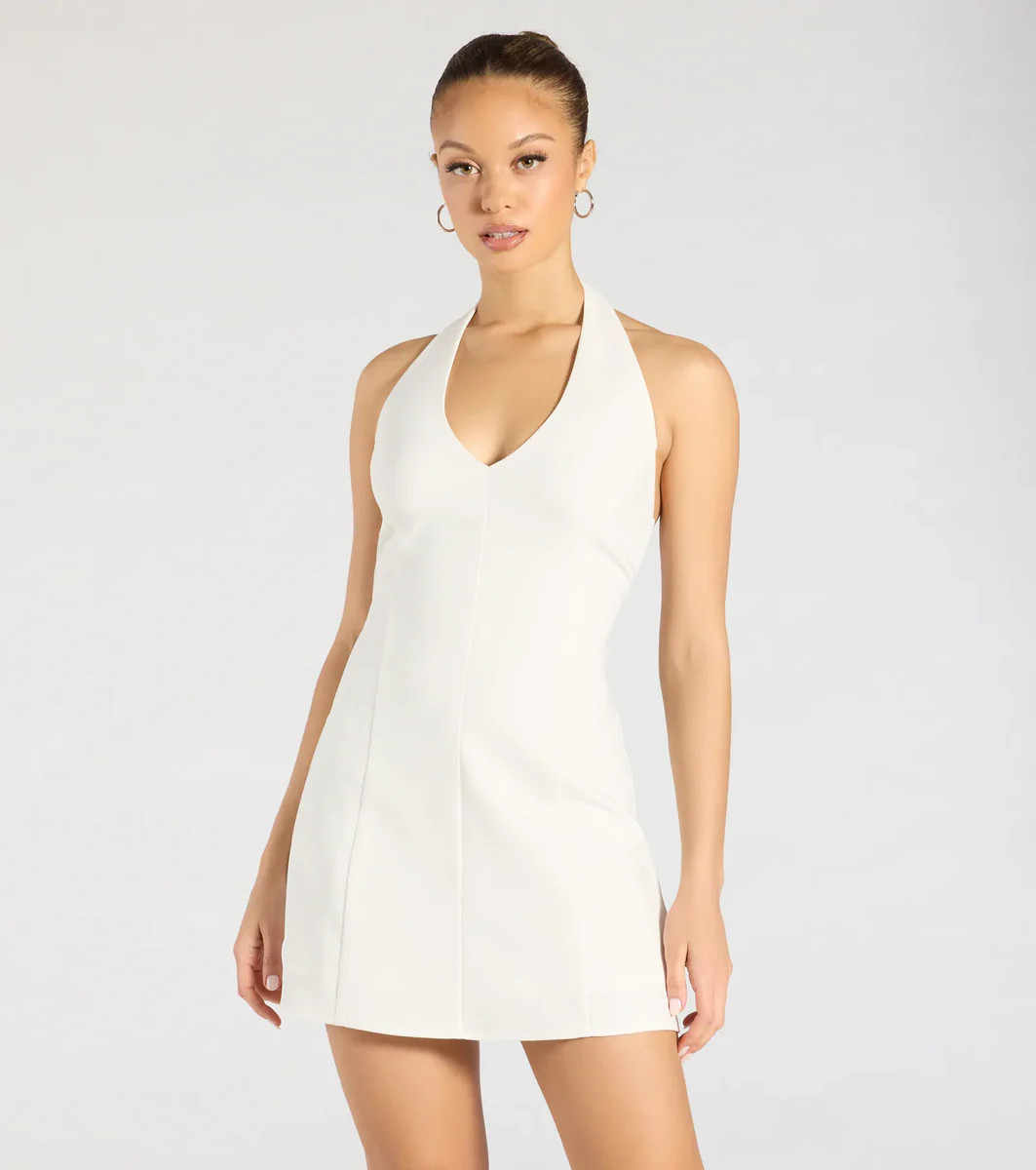 Chic Event Halter A-Line Mini Dress | Windsor Stores