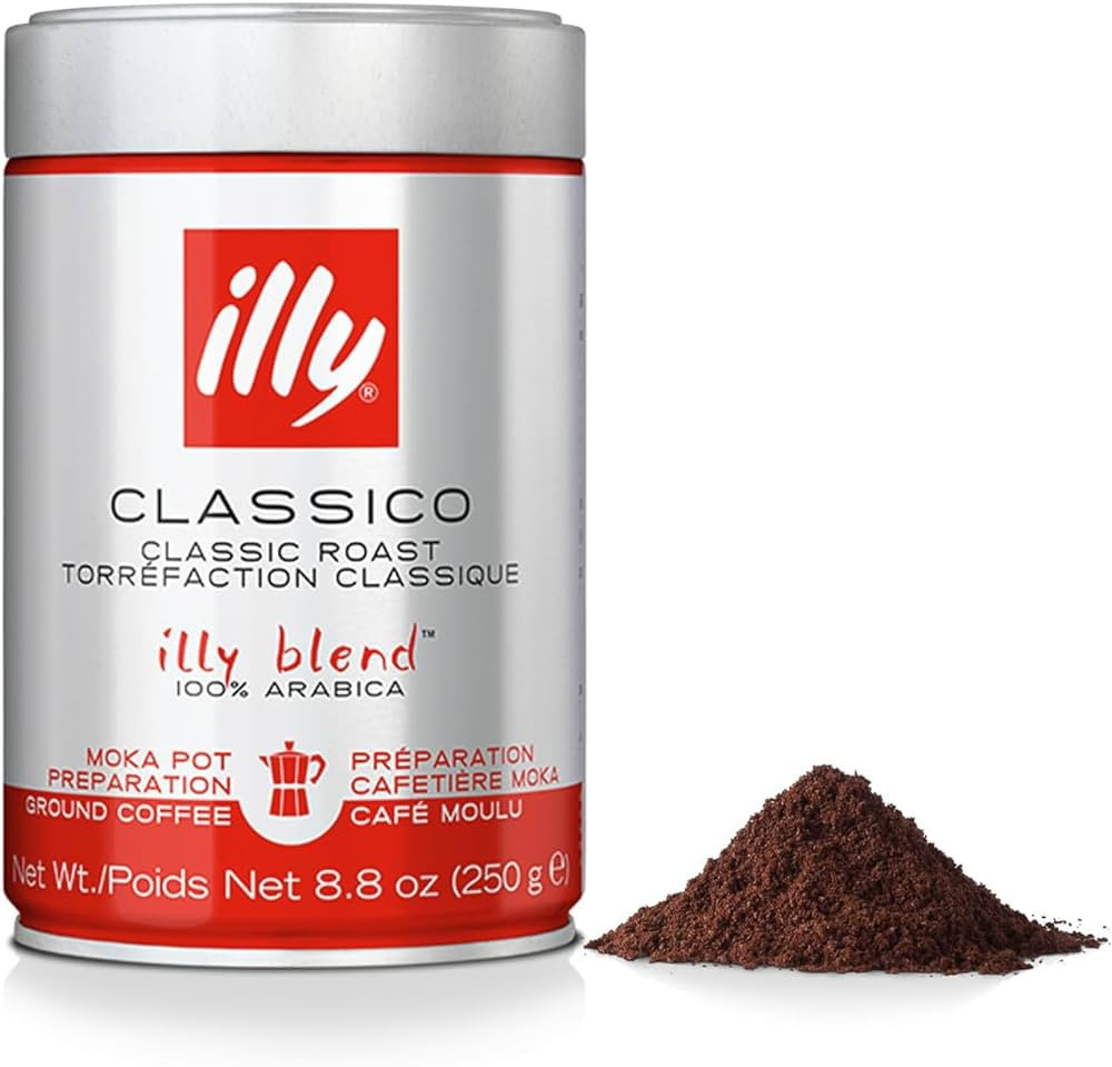 illy Ground Coffee Moka - 100% Arabica Flavored Coffee Ground - Rich Aromatic Coffee Grounds Prof... | Amazon (US)