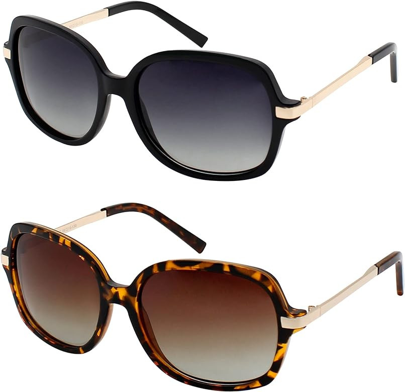 Polarized Sunglasses for Women Square Classic Trendy Stylish Sun Glasses 100% UV Protection | Amazon (US)
