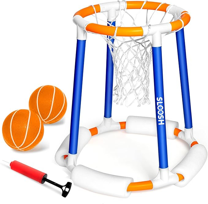 Sloosh Pool Basketball Hoop Toys, Floating Basketball Pool Game, Swimming Floats Toys with Balls ... | Amazon (US)