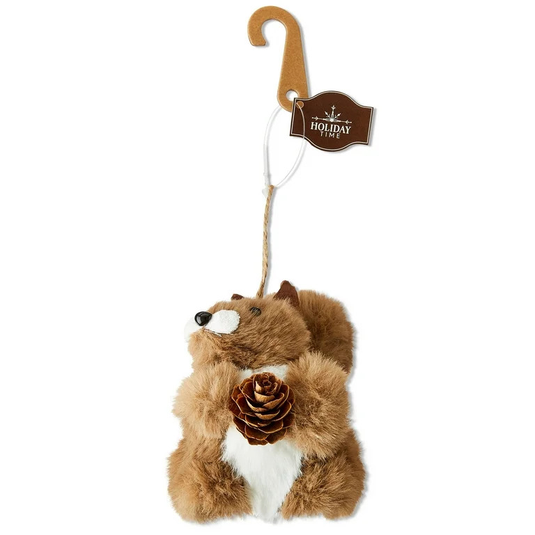 Brown Squirrel Christmas Ornament, 7 in, by Holiday Time | Walmart (US)