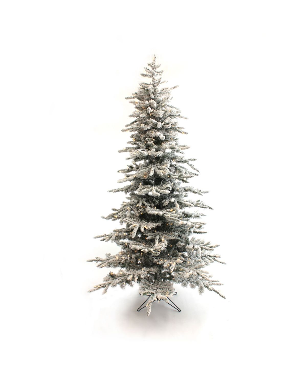 Perfect Holiday 5' Pre-lit Slim Flocked Christmas Tree with Clear Led Lights | Macys (US)