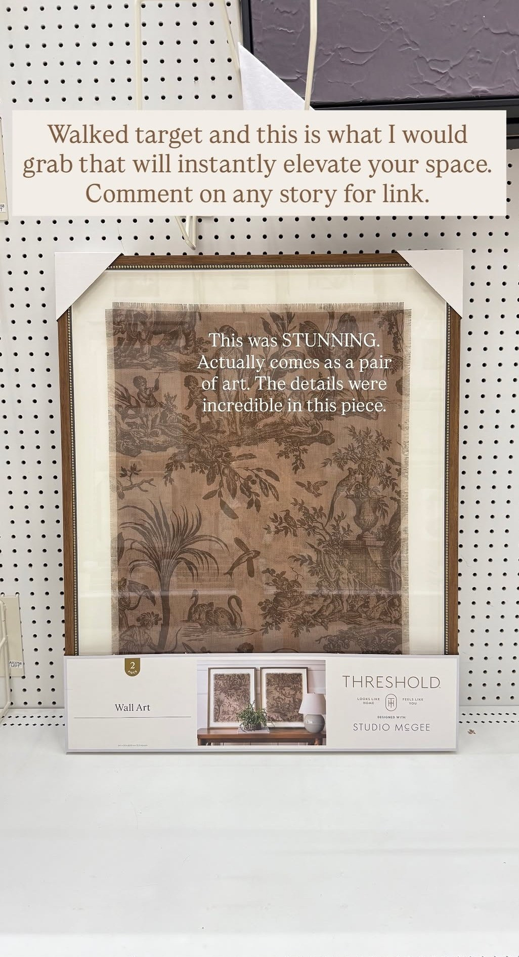 One of my favorite finds on my Target walk. This had my jaw on the floor. Put these side by side or on top of each other vertical and make a huge statement. 

 #LTKHome