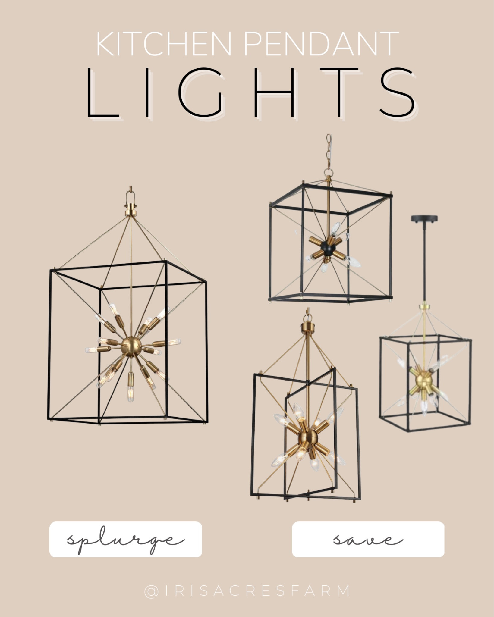 Save and splurge options for my kitchen pendants.

Lighting, modern farmhouse

#LTKhome