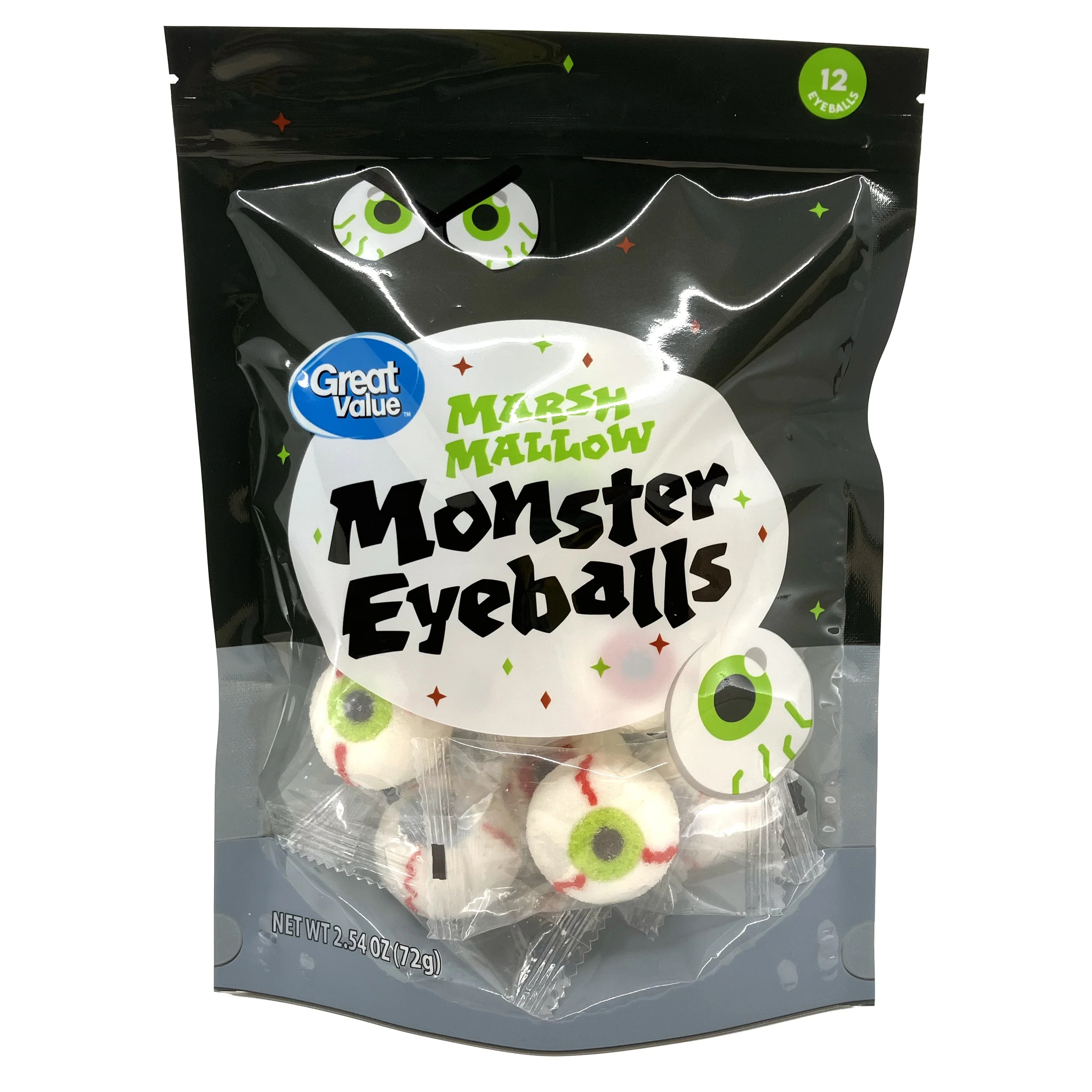 Great Value Halloween Marshmallow Monster Eyeballs, 2.54 oz | Walmart (US)