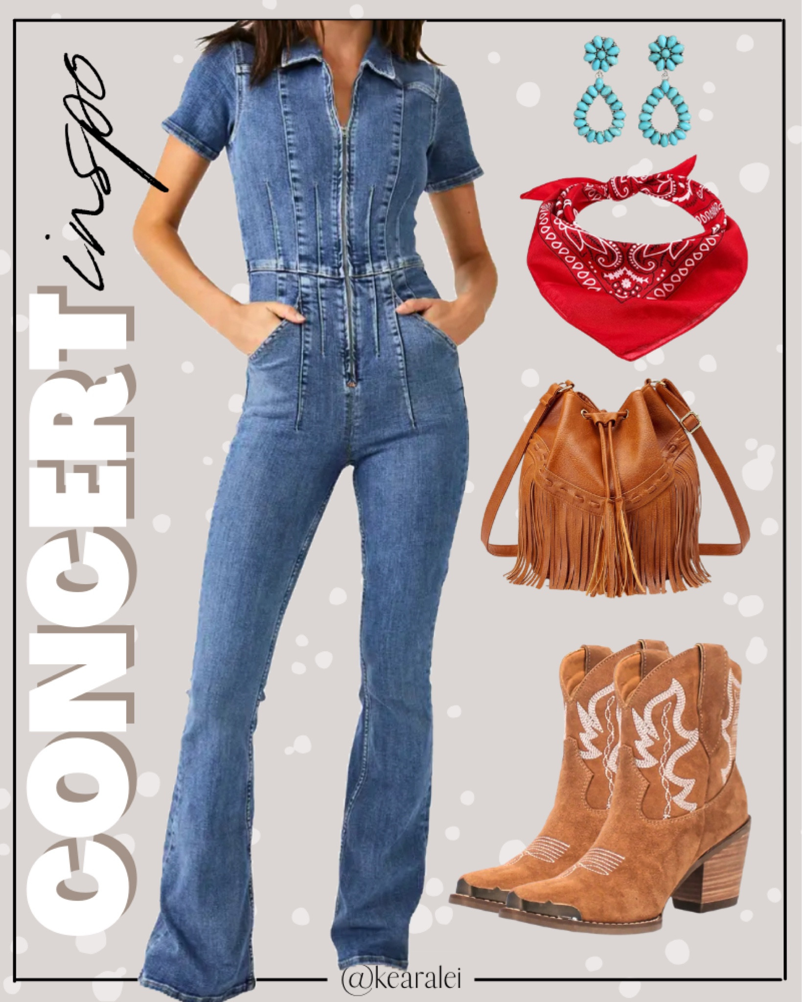 Country concert outfit festival outfits Nashville outfit denim romper jumpsuit shorts with brown leather cowboy boots cowgirl boot tall boots turquoise earrings and red bandana straw cowgirl hat cowboy hats summer outfit fair carnival Nordstrom Amazon 
.
Work dress outfits wedding guest dresses teacheroutfit workwear red maroon floral dress with beige ivory leather jacket and tall knee high beige boots taupe quilted purse || #Abercrombie #amazon #nordstrom #wedding #dresses #dress #winter
.
.
teacher outfits, business casual, casual outfits, neutrals, street style, Midi skirt, Maxi Dress, Swimsuit, Bikini, Travel, skinny Jeans, Puffer Jackets, Concert Outfits, Cocktail Dresses, Sweater dress, Sweaters, cardigans Fleece Pullovers, hoodies, button-downs, Oversized Sweatshirts, Jeans, High Waisted Leggings, dresses, joggers, fall Fashion, winter fashion, leather jacket, Sherpa jackets, Deals, shacket, Plaid Shirt Jackets, apple watch bands, lounge set, Date Night Outfits, Vacation outfits, Mom jeans, shorts, sunglasses, Disney outfits, Romper, jumpsuit, Airport outfits, biker shorts, Weekender bag, plus size fashion, Stanley cup tumbler, Work blazers, Work Wear, workwear

boots booties take over the knee, ankle boots, Chelsea boots, combat boots, pointed toe, chunky sole, heel, sneakers, slip on shoes, Nike, adidas, vans, dr. marten’s, ugg slippers, golden goose, sandals, high heels, loafers, Birkenstock Birkenstocks, 

Wedding Guest Dresses, Bachelorette Party, White Dresses, bridesmaid dresses, cocktail dress, Bridal shower dress, bride, wedding guest outfit

Target, Abercrombie and fitch, Amazon, Shein, Nordstrom, H&M, forever 21, forever21, Walmart, asos, Nordstrom rack, Nike, adidas, Vans, Quay, Tarte, Sephora 

#LTKStyleTip #LTKFestival #LTKSeasonal