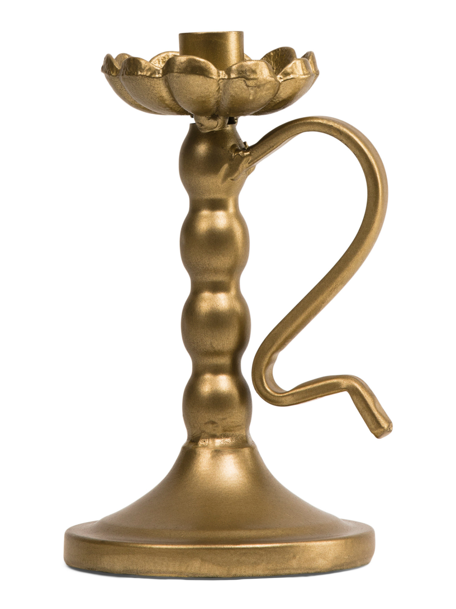 4.5x7.5 Iron Candleholder With Curved Handle | TJ Maxx