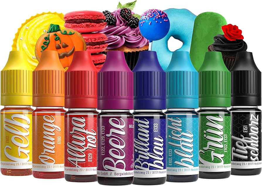 Belissia Lebensmittelfarbe Set 8x10ml extrem hoch konzentriert, flüssig zum Färben von Getränk... | Amazon (DE)