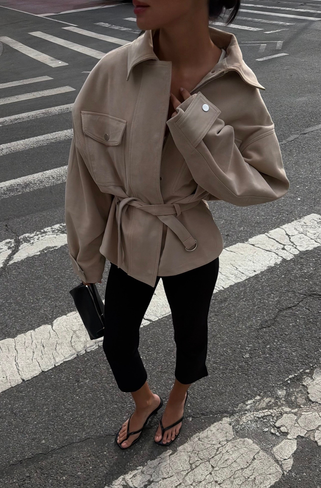 NYC ootd | revolve bone jacket, DISSH capris, Marc fisher heeled sandals 

#LTKootd #LTKPetite #LTKgrwm