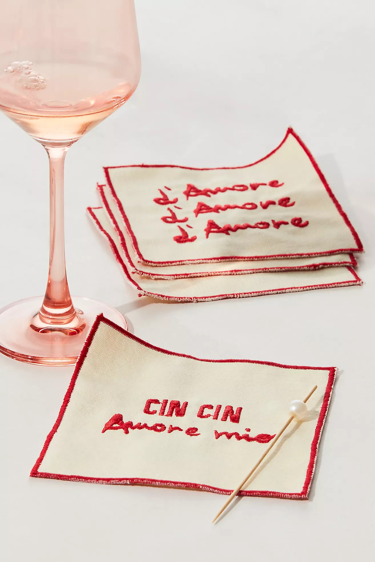 Amore Embroidered Napkins | Free People (Global - UK&FR Excluded)