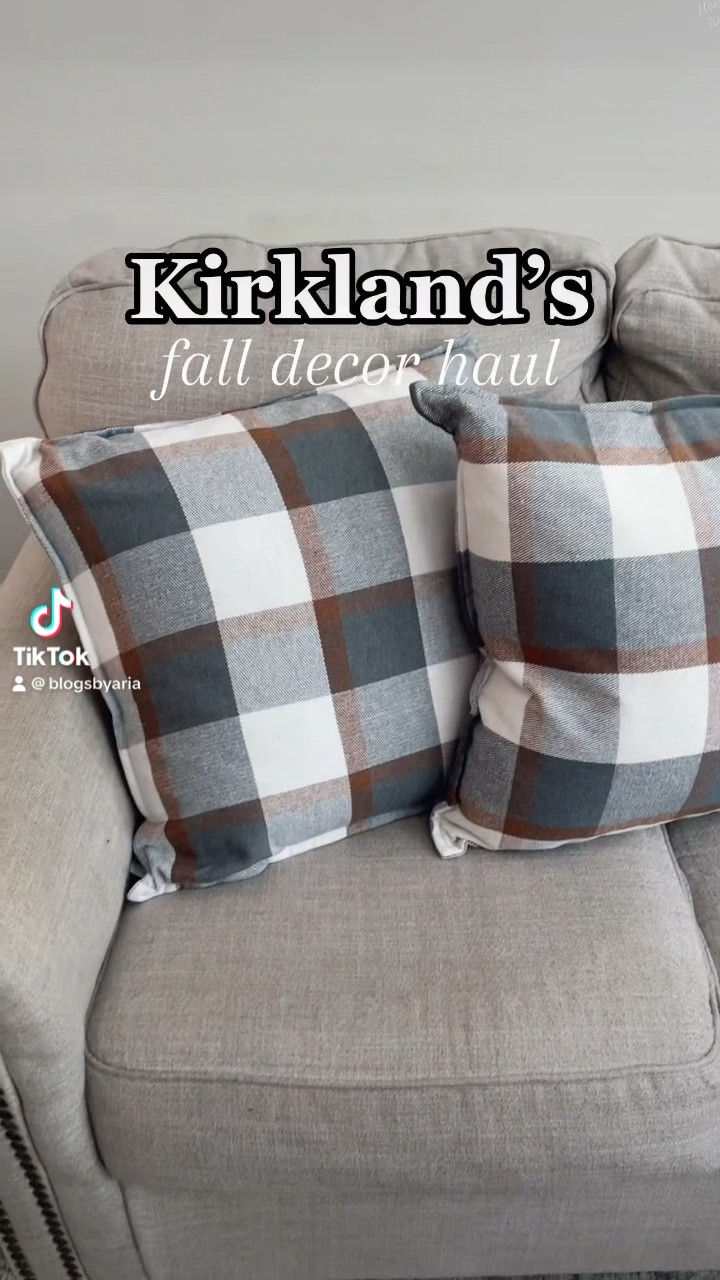 Kirklands fall decor haul. I love the colors of these plaid pillows. You can never go wrong with plaid in my book! And I absolutely love this neutral, fall pumpkin artwork. It is the perfect touch to add to your home. Also this cute hops amber vase arrangement and of course I had to get a couple of plush pumpkins to add to my collection. Fall yard flag  
#falldecor #fallpillows #pumpkins #ambervase #hops 

#LTKsalealert #LTKSeasonal #LTKhome