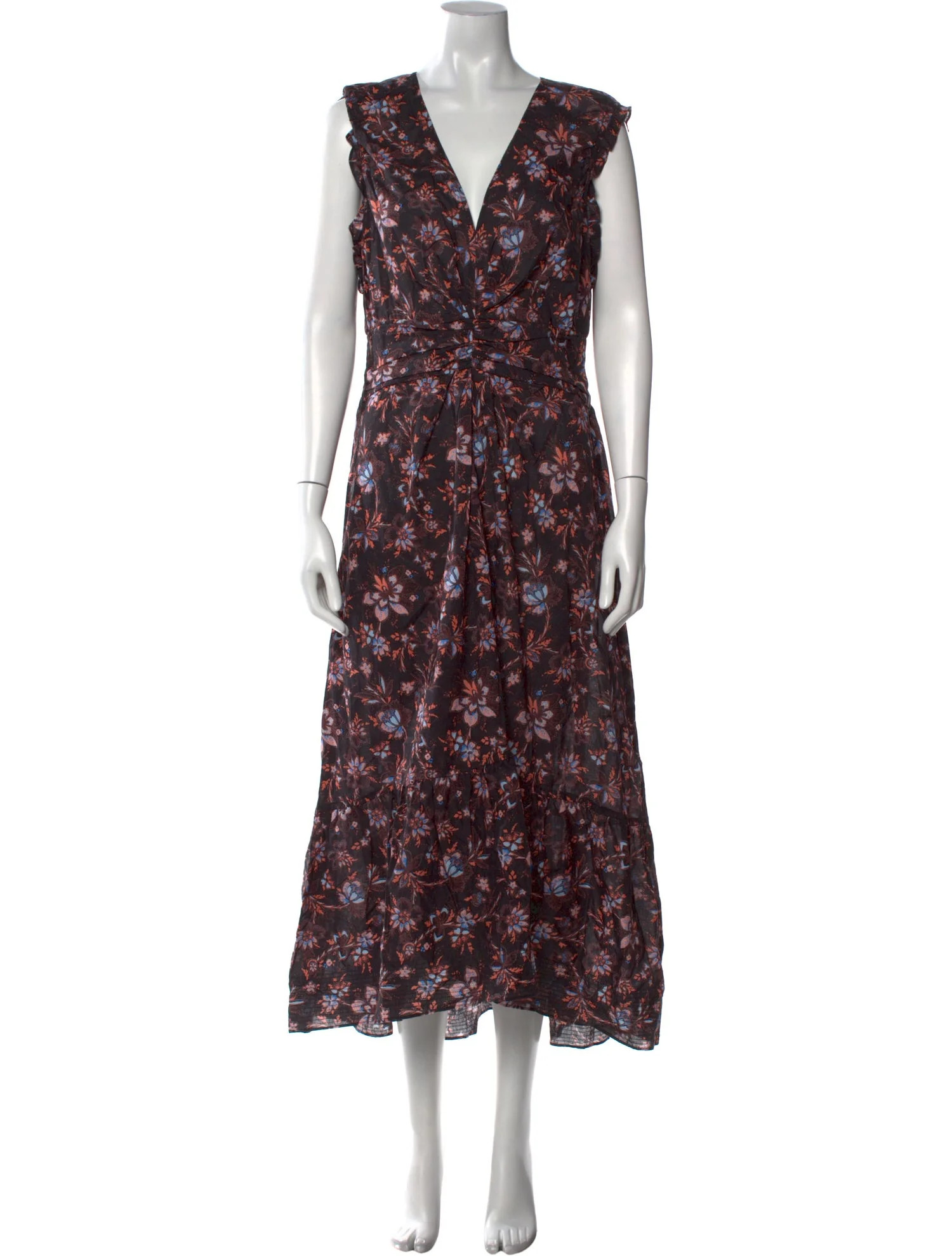Derek Lam 10 Crosby Floral Print Long Dress - Black Dresses, Clothing - WDL121315 | The RealReal | The RealReal