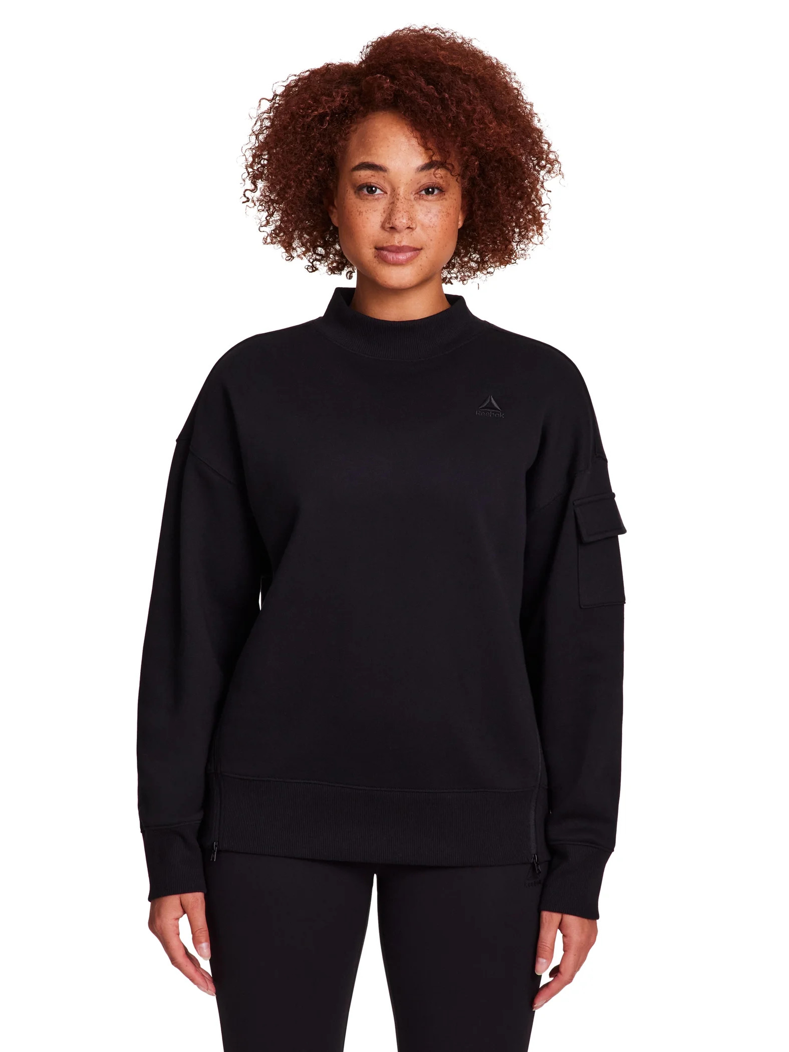 Reebok Women's & Women's Plus Transition Mock Neck Sweatshirt, Sizes XS-4X | Walmart (US)