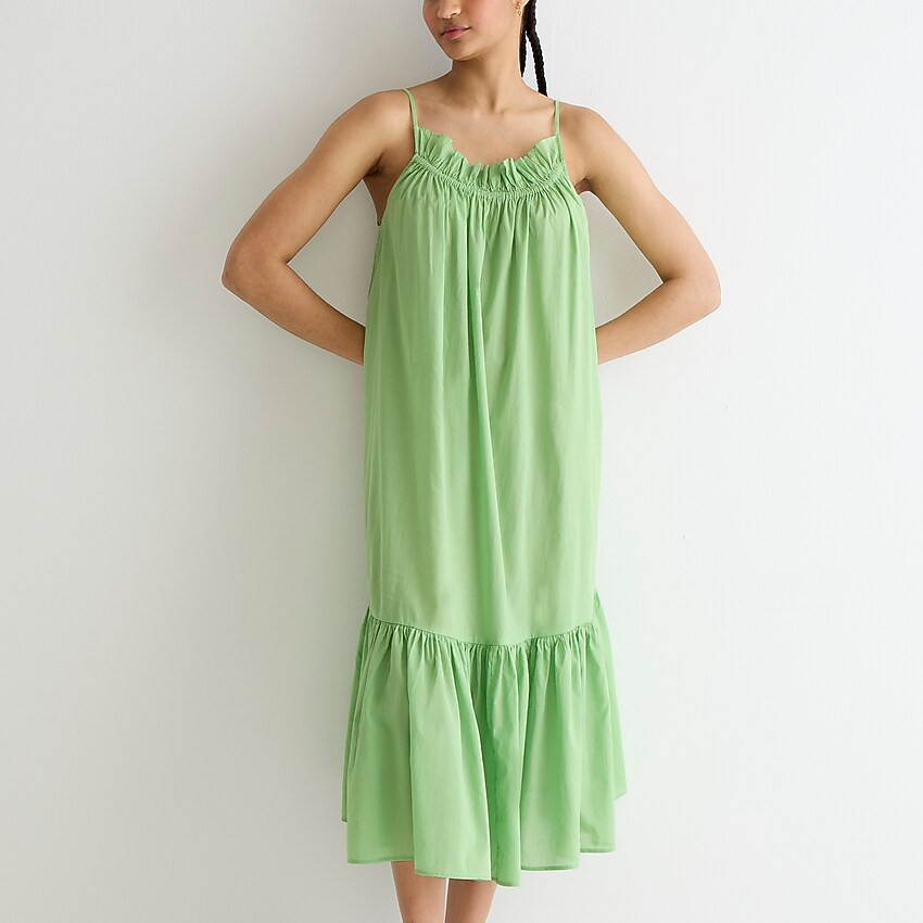 Cotton voile ruffle beach dress | J. Crew US