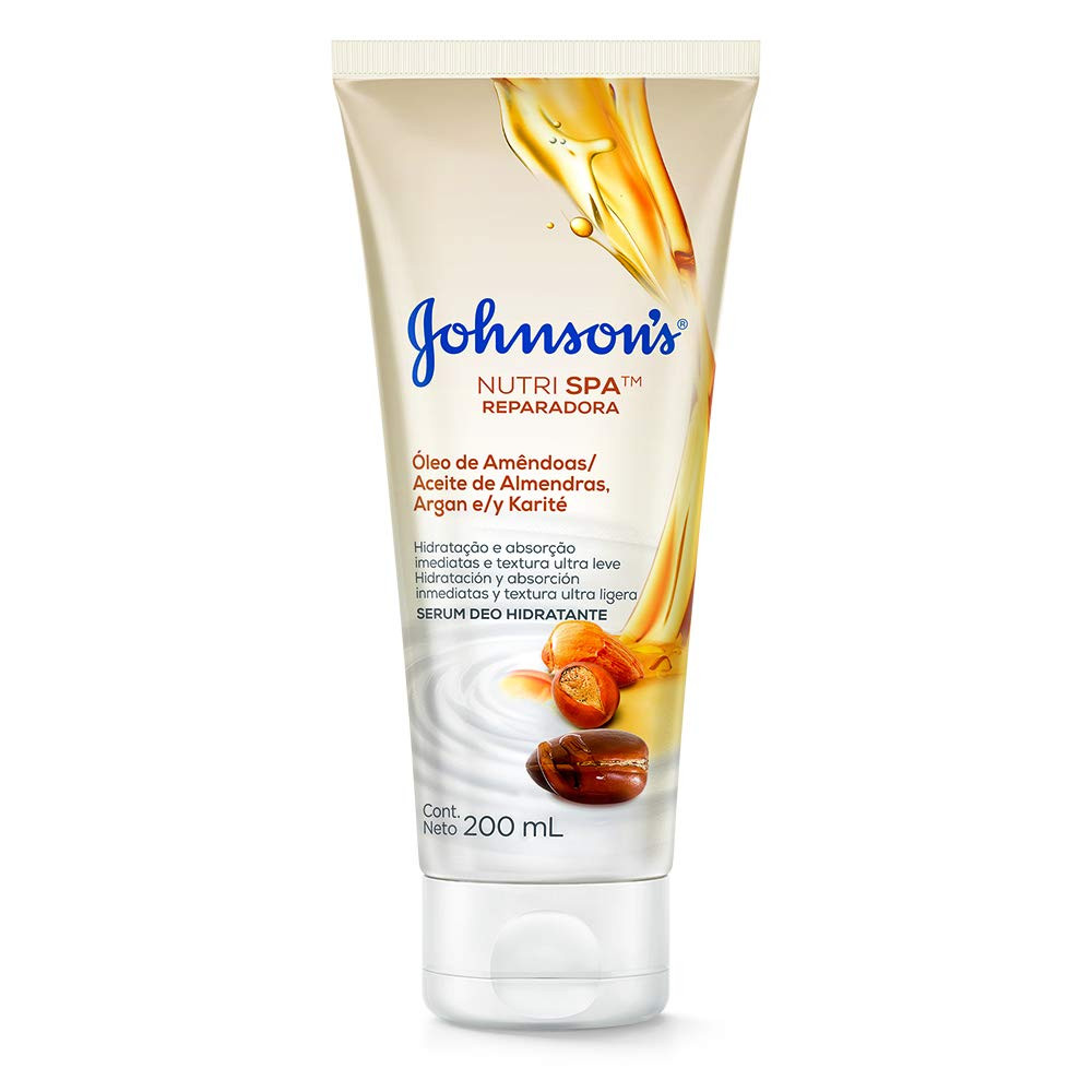 Johnson's Sérum Nutri Spa Reparadora Óleo de Amêndoas, Argan e Karité,200ml | Amazon (BR)