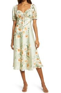 Click for more info about Floral Puff Sleeve Midi Dress