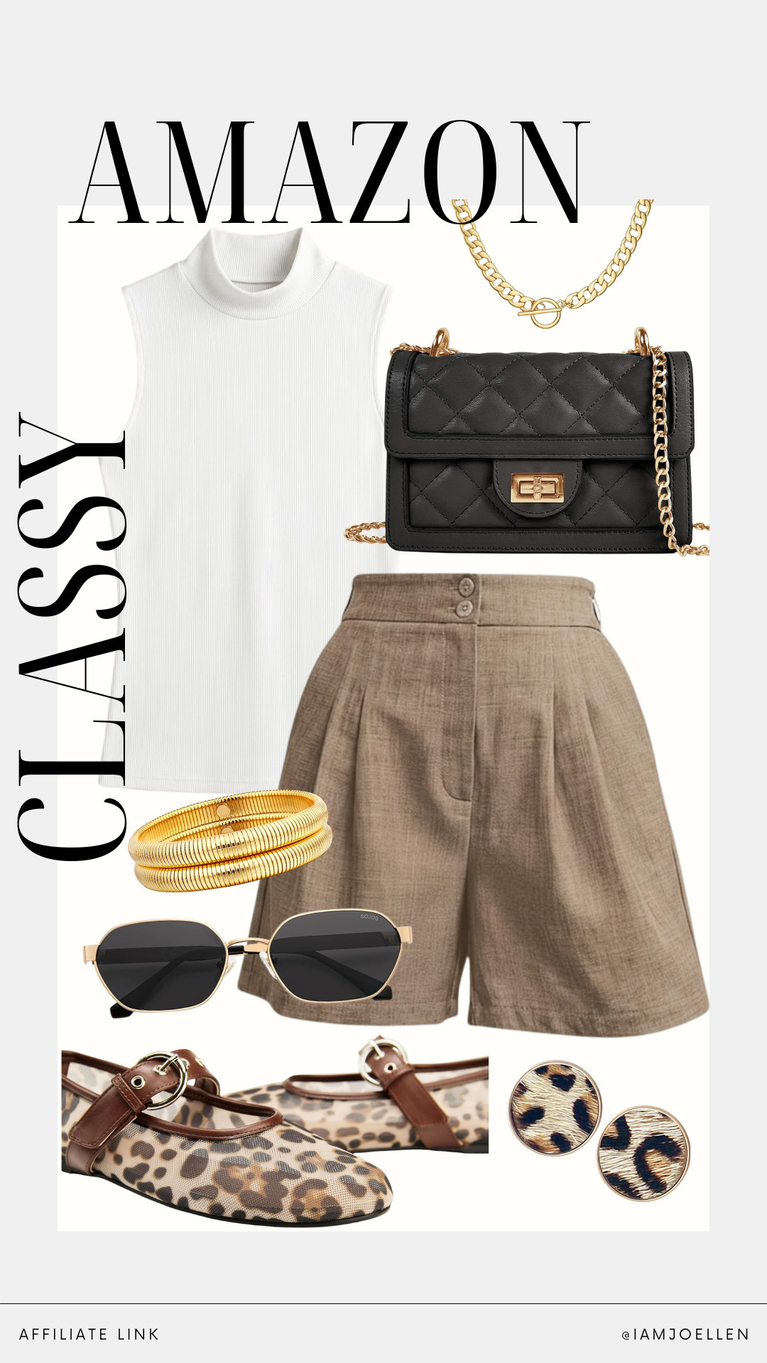 Get ready to elevate your summer style with this chic outfit! From sleeveless tops to leopard flats, these pieces are perfect for a stylish yet comfortable look. #SummerStyle #ChicOutfit 

 #LTKgrwm #LTKootd #LTKBeauty