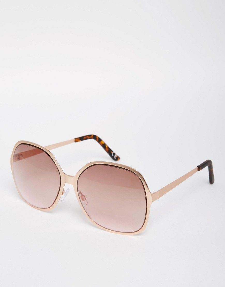 ASOS Full Metal Oversized 70s Sunglasses | ASOS UK