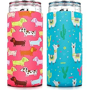 Skinny Can Cooler [ 2 Pack ] Slim Can Cooler for Slim Beer & Hard Seltzer, Skinny Beer Cans Coolie S | Amazon (US)