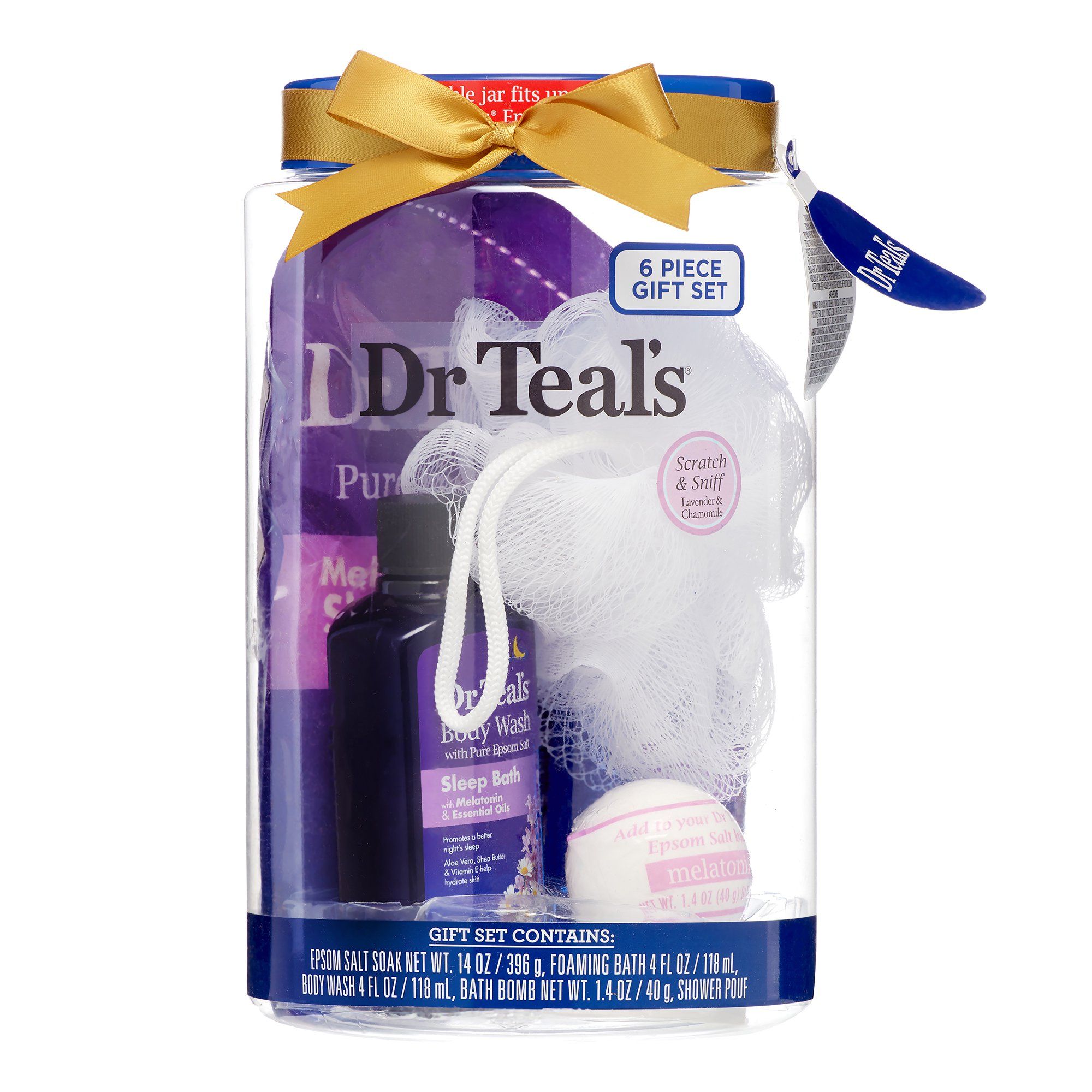 Dr Teal's Melatonin Bath Gift Set with Reusable Container | Walmart (US)