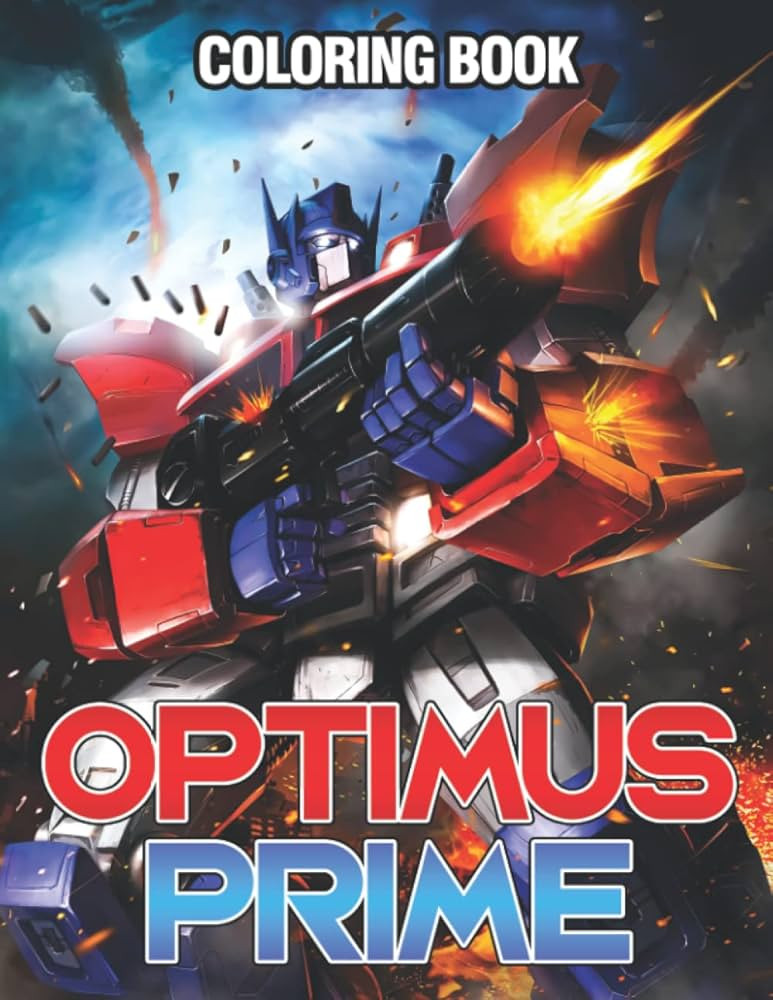 Ọptịmụs Prịmẹ Coloring Book: Wonderful Coloring Pages With Animated Character Illustrat... | Amazon (US)