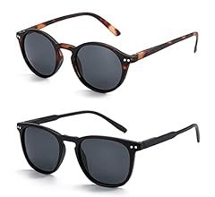 ZENOTTIC Polarized Sunglasses for Women Men: Retro Shades Round | Square Frame UV Protection 2 Pa... | Amazon (US)