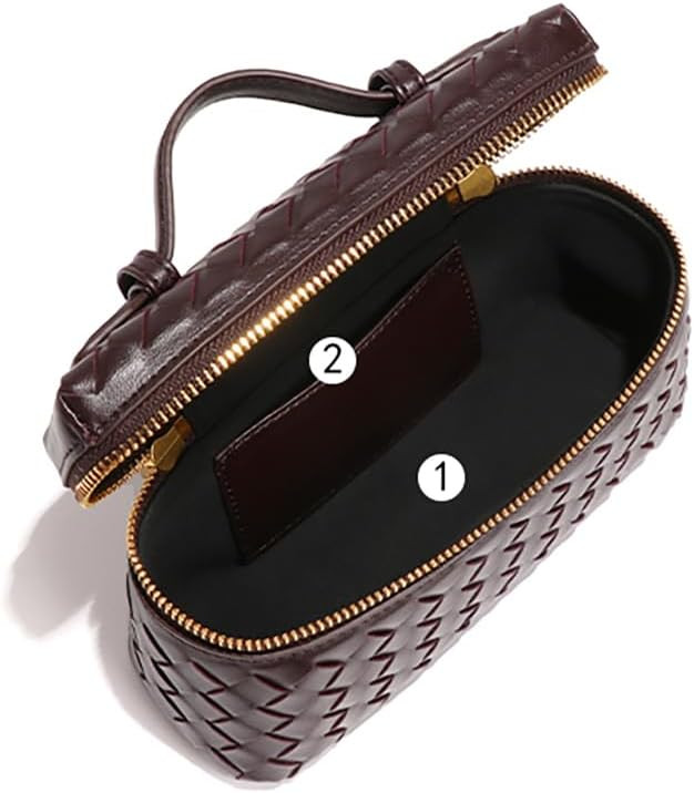 Womens Woven Crossbody Handbag Fashion Leather Top Handle Bag | Amazon (US)