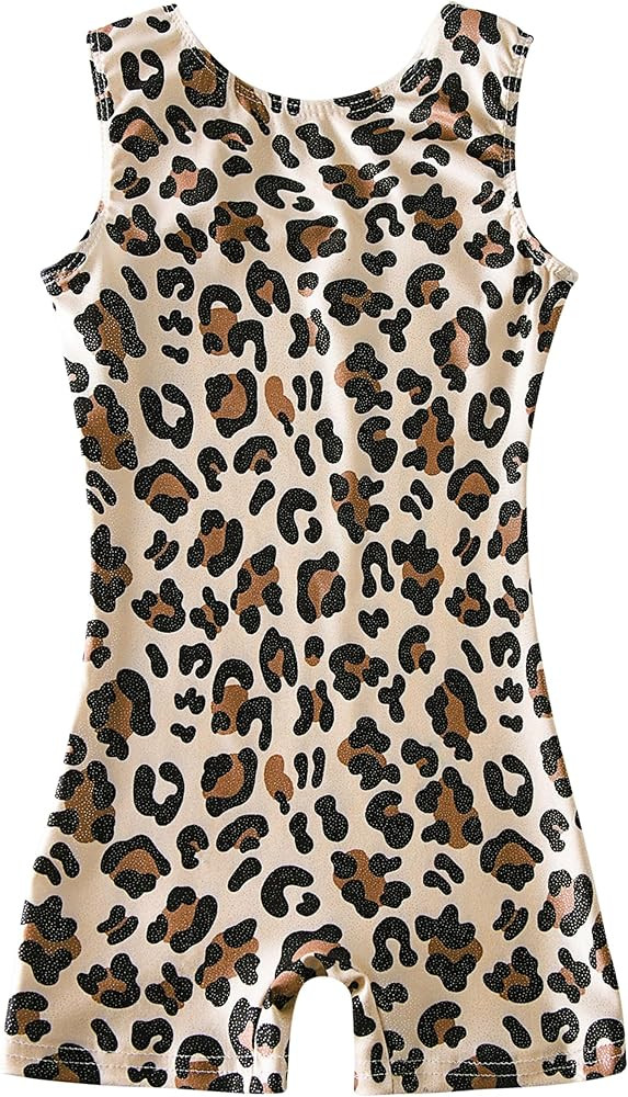 uideazone Gymnastics Leotards for Girls Sparkly Ballet Unitard with Shorts One-Piece Biketards Ou... | Amazon (US)