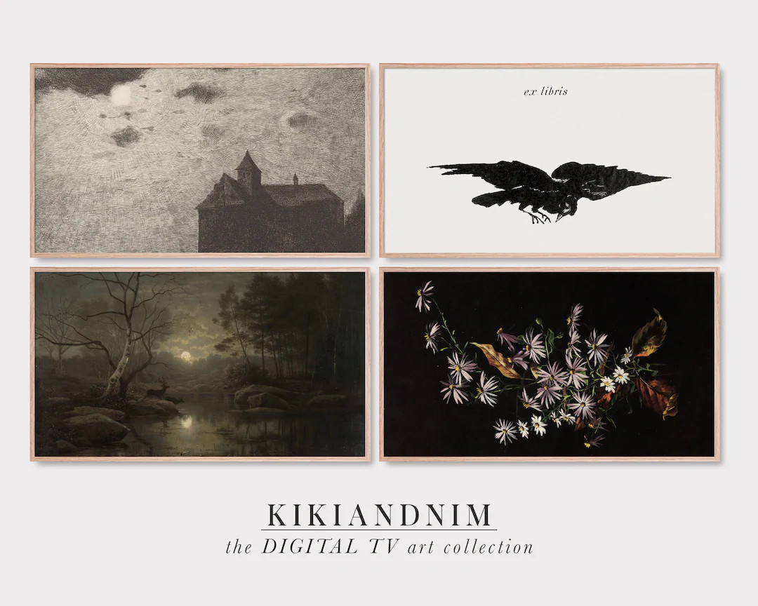 Samsung Frame Tv Art Set  Vintage Halloween Frame Tv Art  - Etsy | Etsy (US)