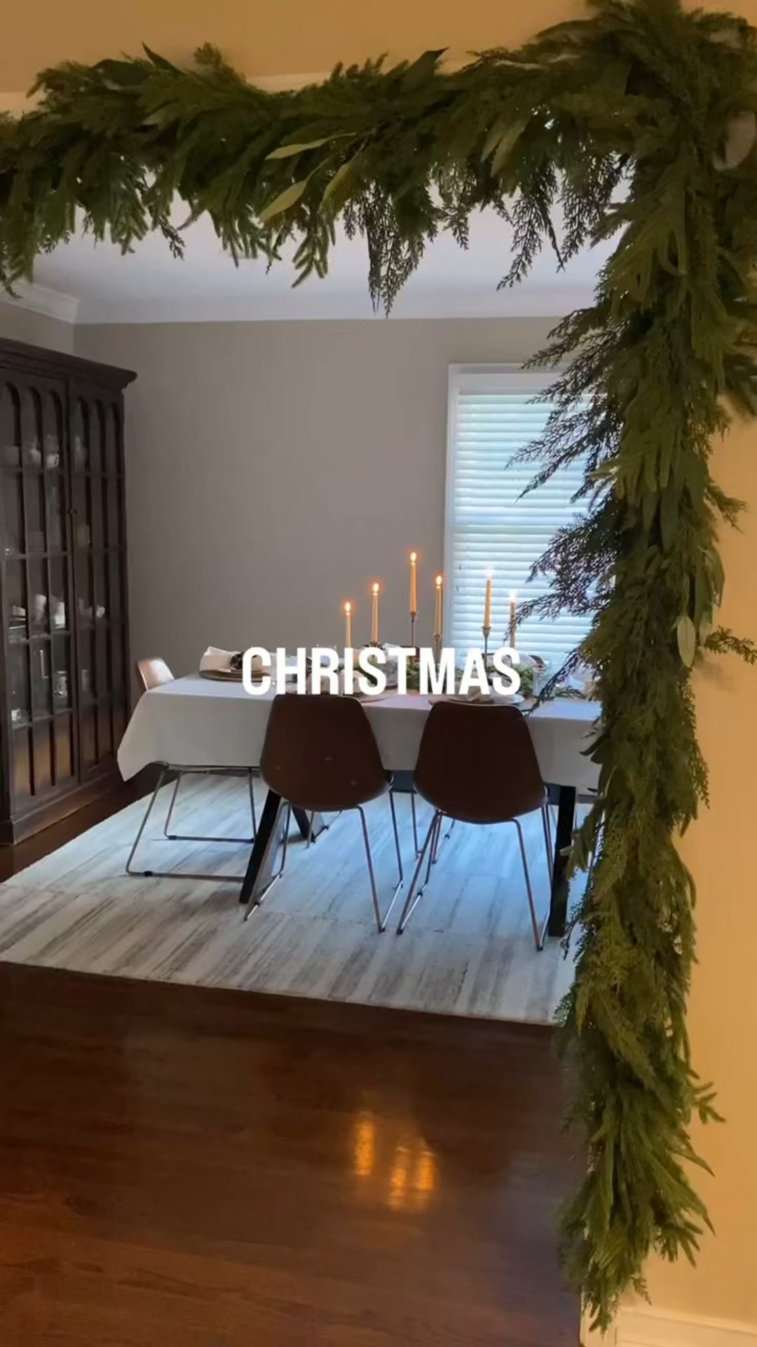 There is just something about the feeling that greenery gives to a space during the holiday season, especially once you add some twinkle lights, ribbon, and other fun decorative accents. #Christmas #Christmasdecor #Christmasdecorations #holidaydecor #seasonaldecor #Christmashome #Christmastime 

 #LTKHoliday #LTKSeasonal #LTKStyleTip